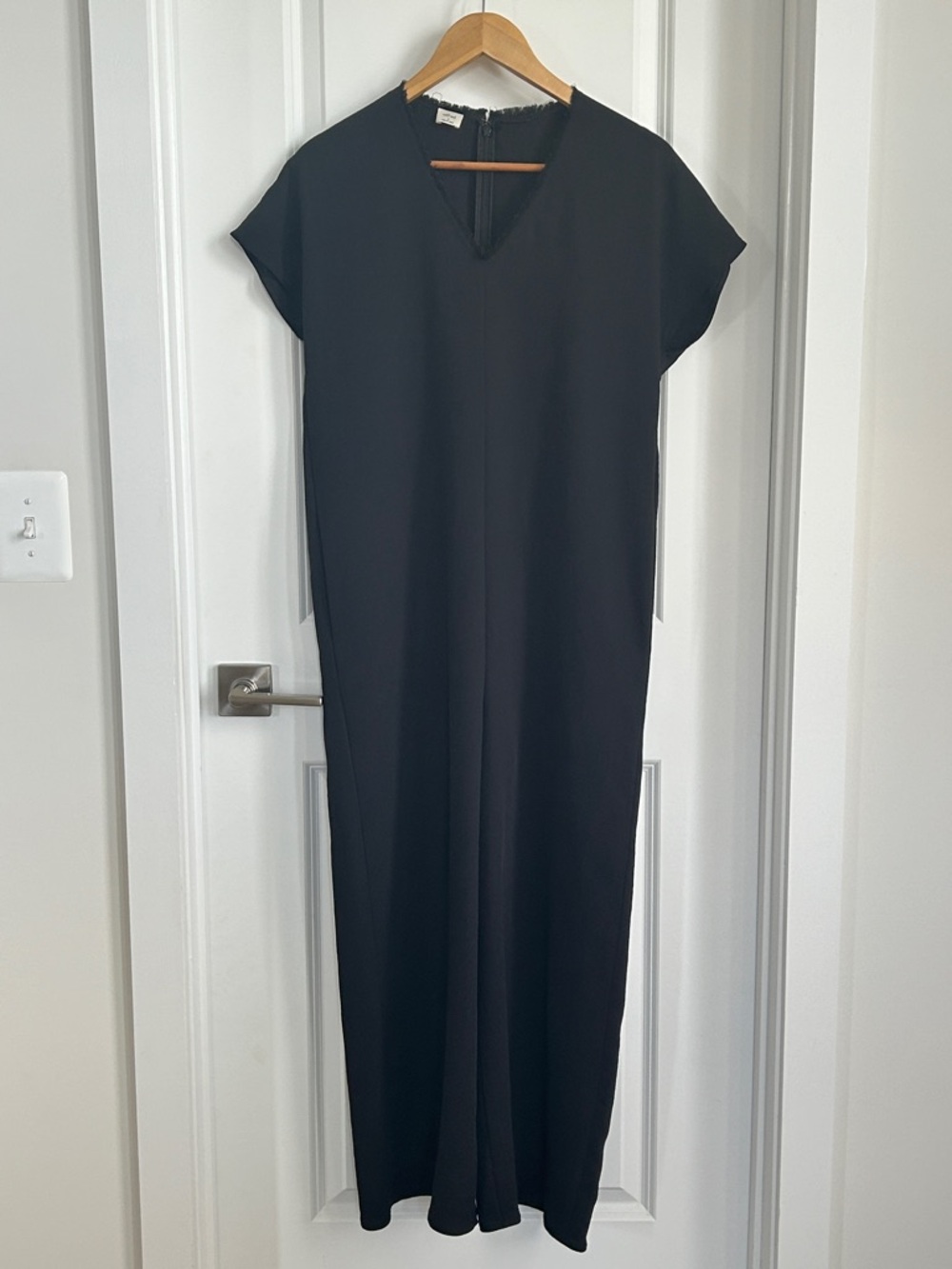 Wilfred Black V-Neck Jumpsuit